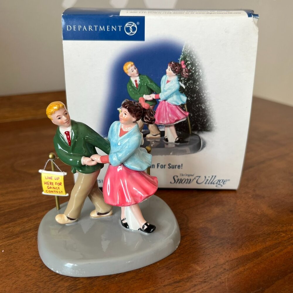Department 56 "We'll Win For Sure!" Dance Contest Figurine Snow Village 55251